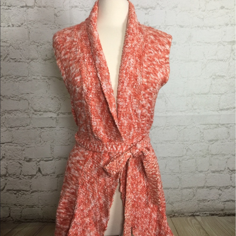 Sleeveless cardigan tunic
