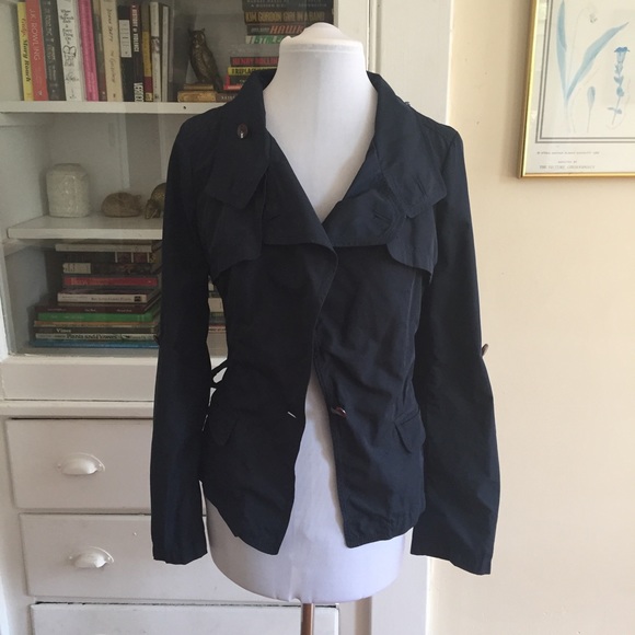 {VINY} Navy Light Trench Jacket - Picture 2 of 4