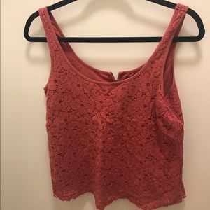 American Eagle Red Lace Tank Top - size small