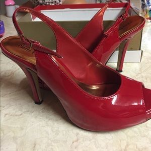 Pierre Dumas peeptoe slingback