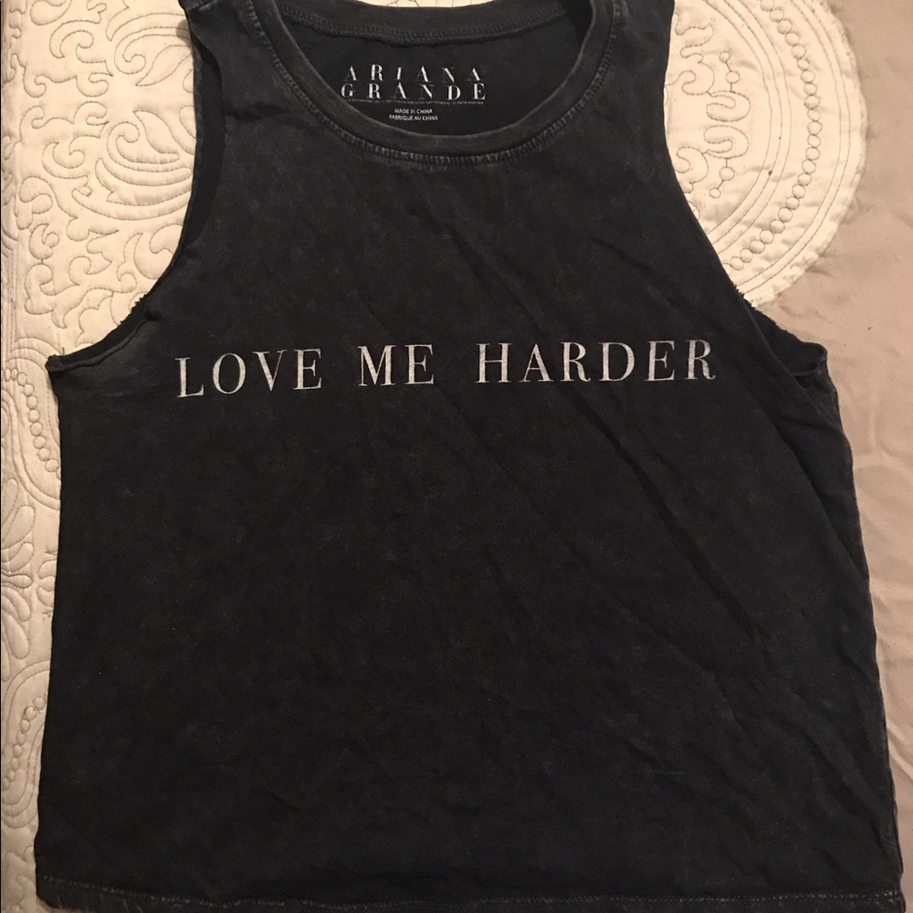 Love me harder" tank.