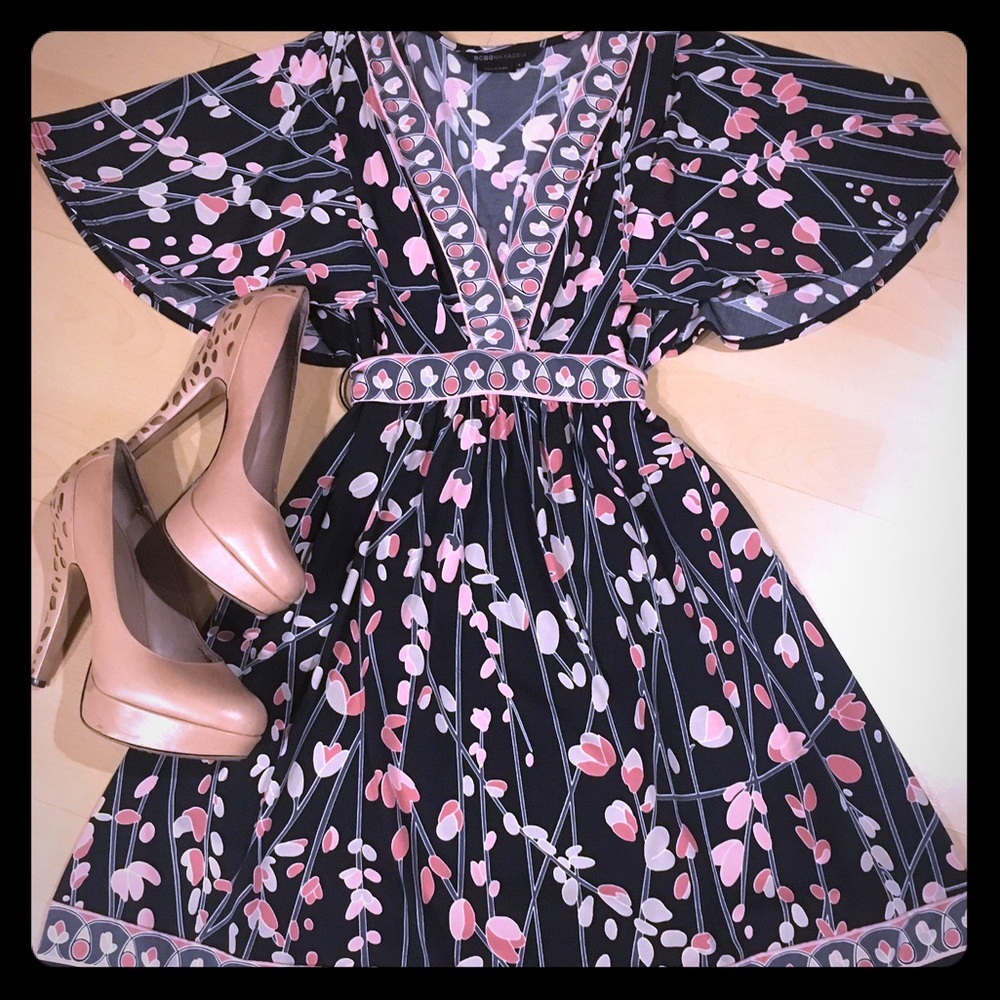 BCBG Floral Jersey Dress