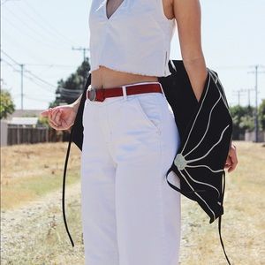 SUEDE VEST /// with gold details.