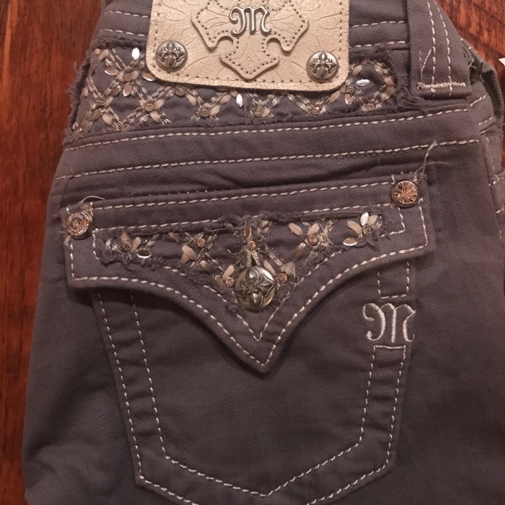 Miss Me Grey Skinny Jeans