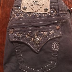 Miss Me Grey Skinny Jeans