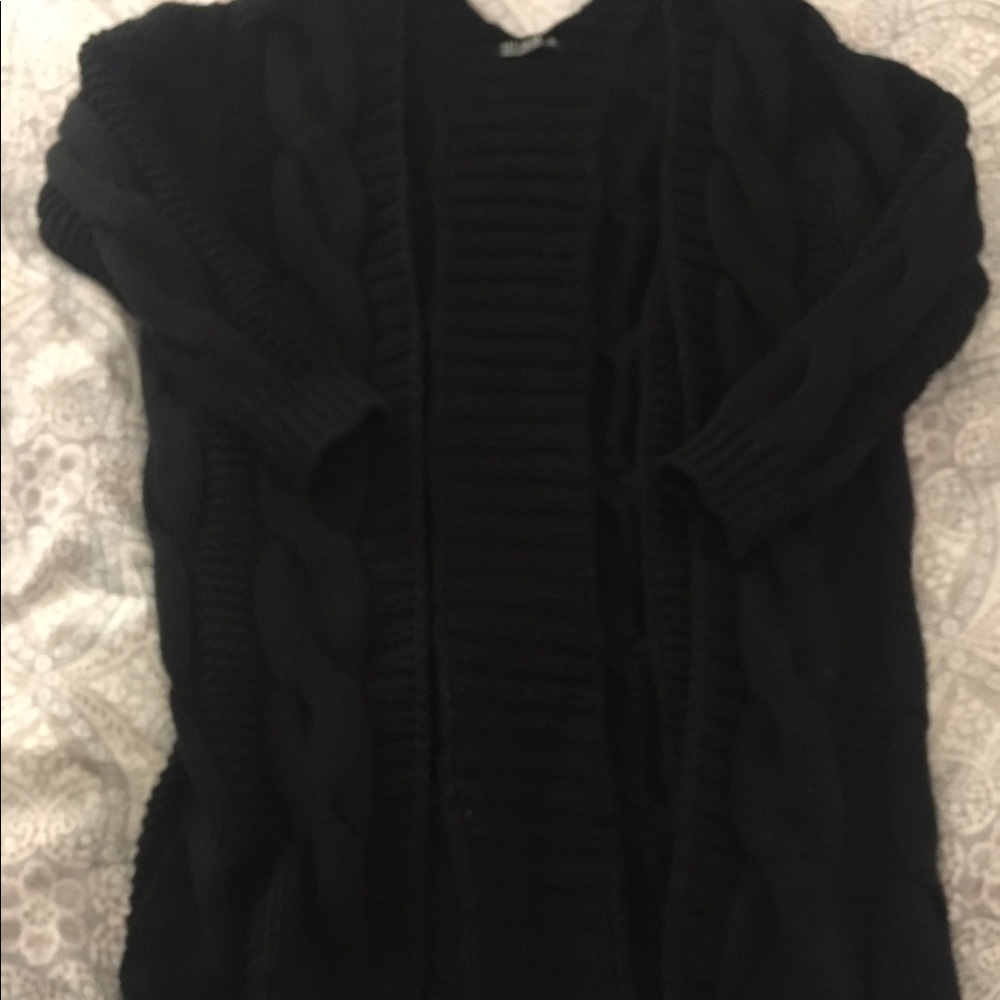 Black cardigan