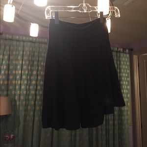 Black suede skirt