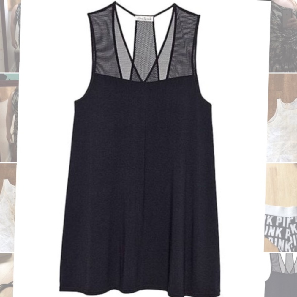 Short black mesh dress