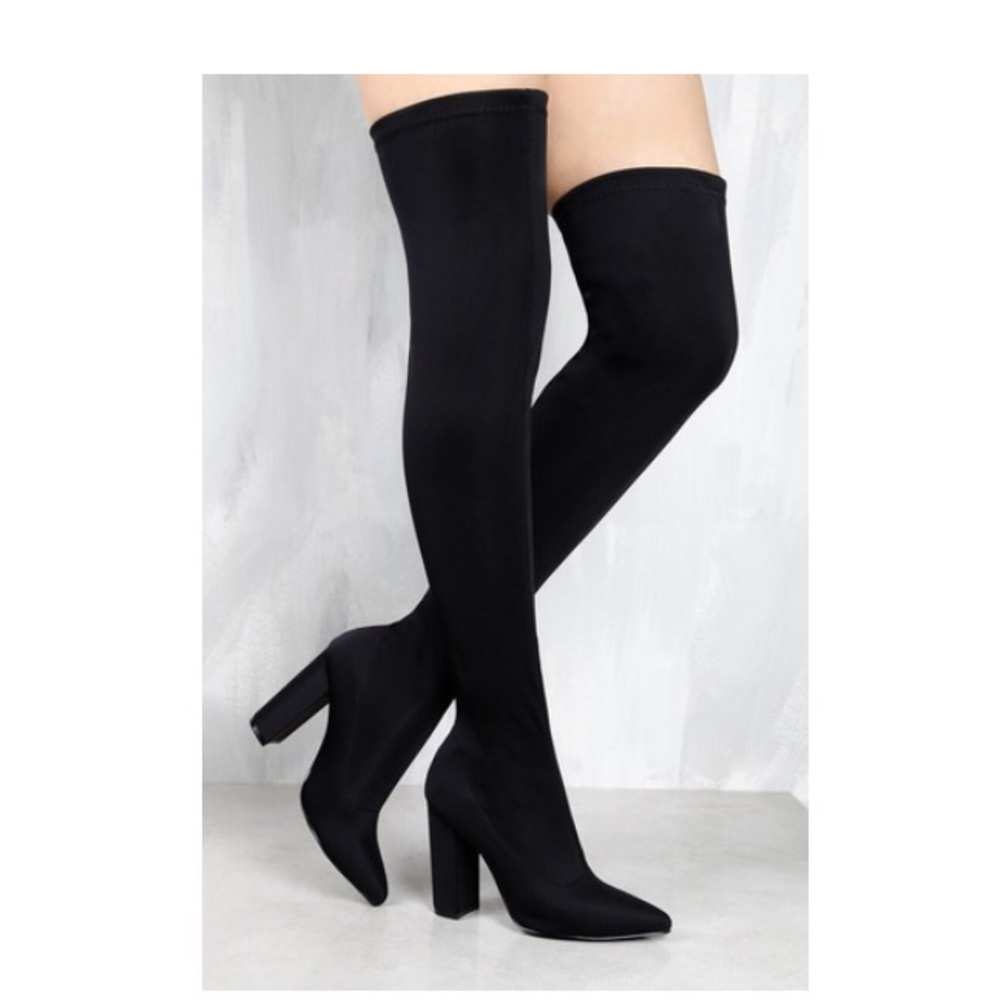 Black over the knee boots