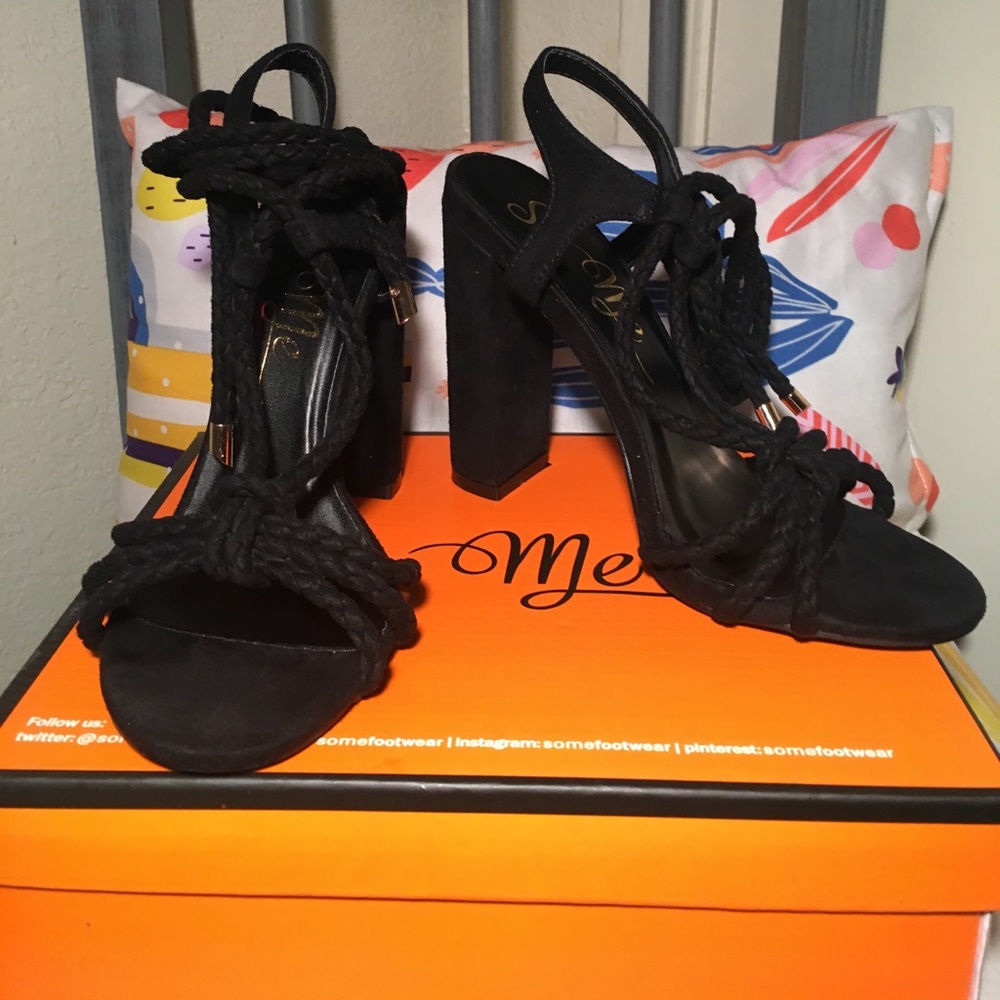 Ophelia lace up suede pumps, thick heel