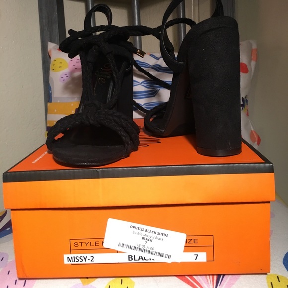 Lulu's Shoes Ophelia Lace Up Suede Pumps Thick Heel Poshmark