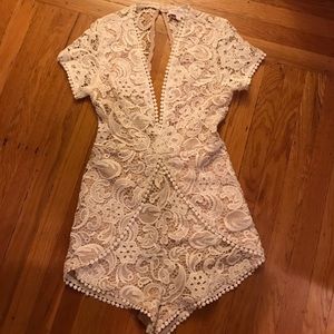 White lace romper