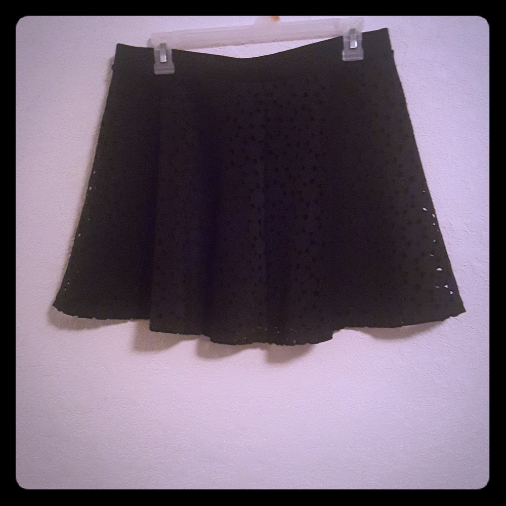 Black mini skirt