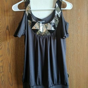 Cold shoulder dress top