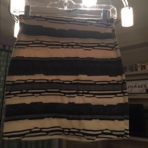 Black and white patterned skirt