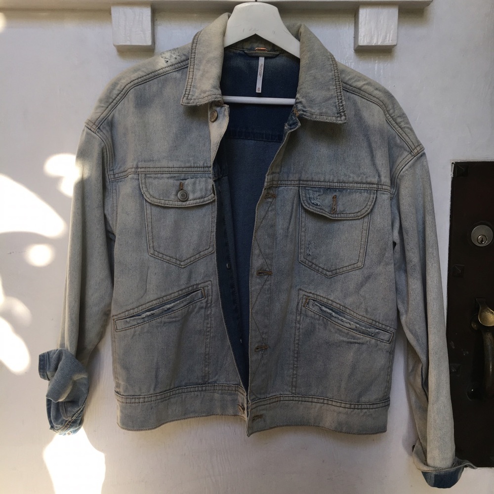 Free People oversized Denim jacket