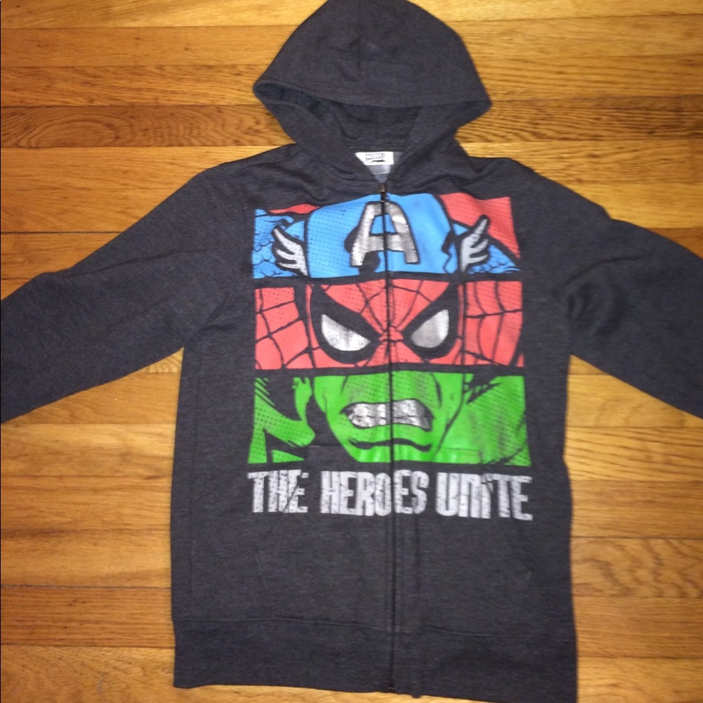 Youth large Marvel full zip hoodie