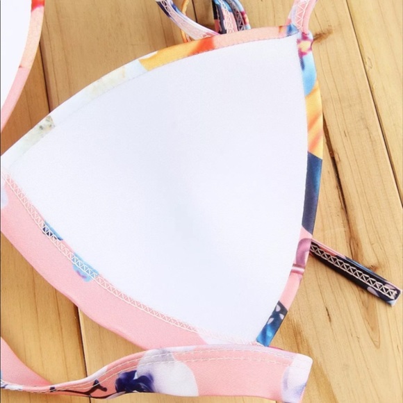 ✅ Sz L Perfect Two Piece Floral Padded Bikini - Picture 3 of 6