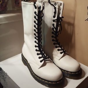 White Leather Doc Martens (BRAND NEW)