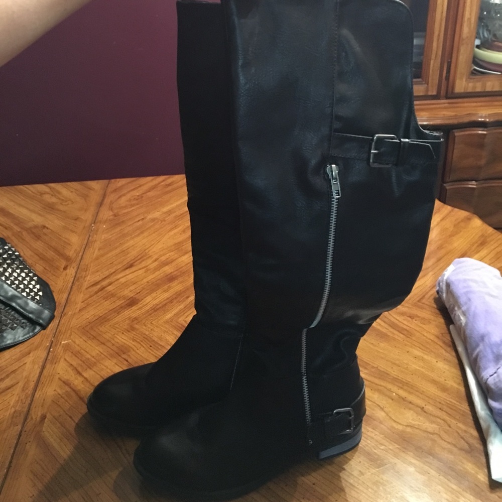Black over the knee boots