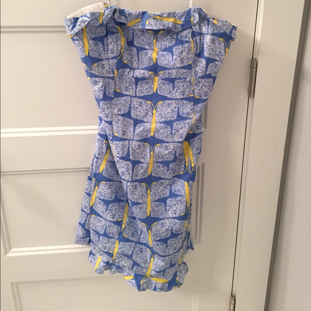 Lilly Pulitzer Butterfly Print Strapless Dress