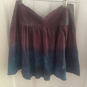 Free People Tie-Dyed Skater Skirt