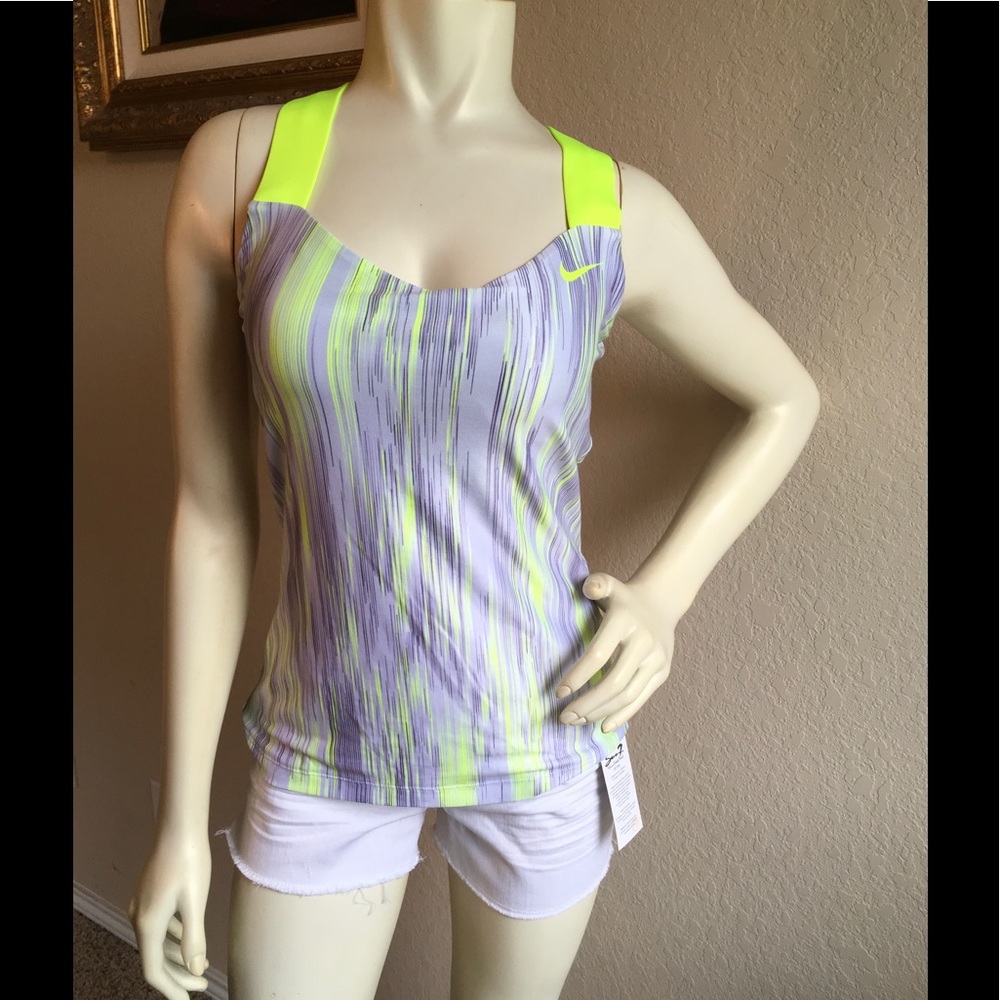 Women's Nike Dri-Fit Neon Yellow Tank Top Medium