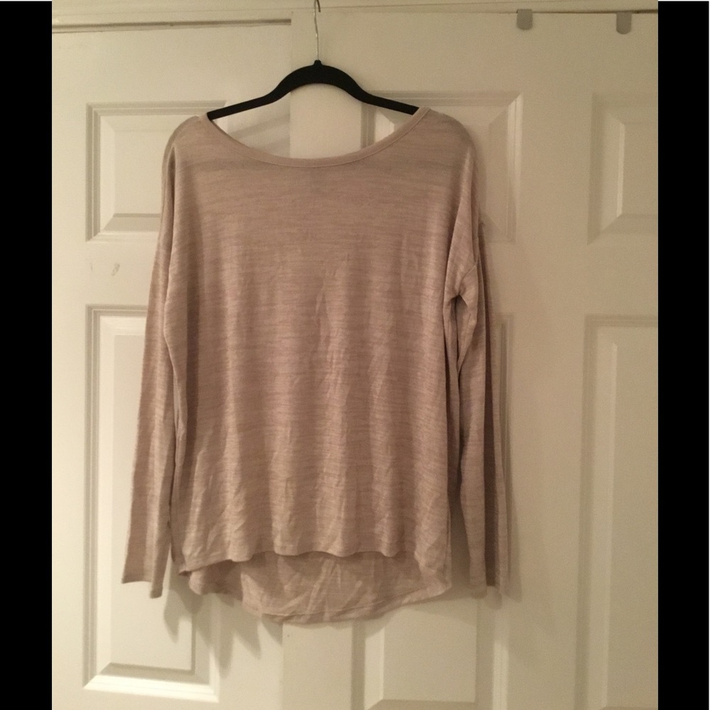 Cream colored long sleeve shirt from Gap
