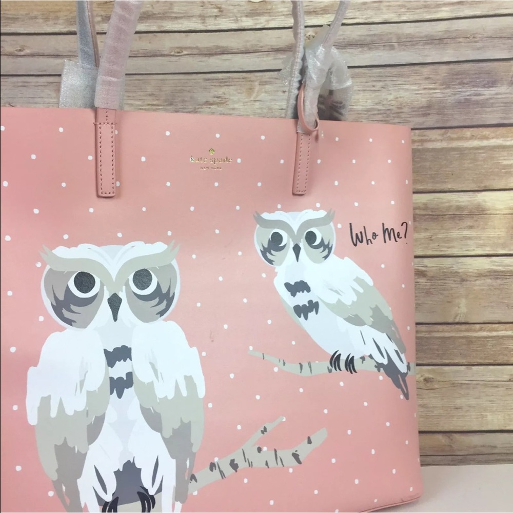 SOLD 💜 kate spade // who me? owl tote bag - Picture 2 of 7