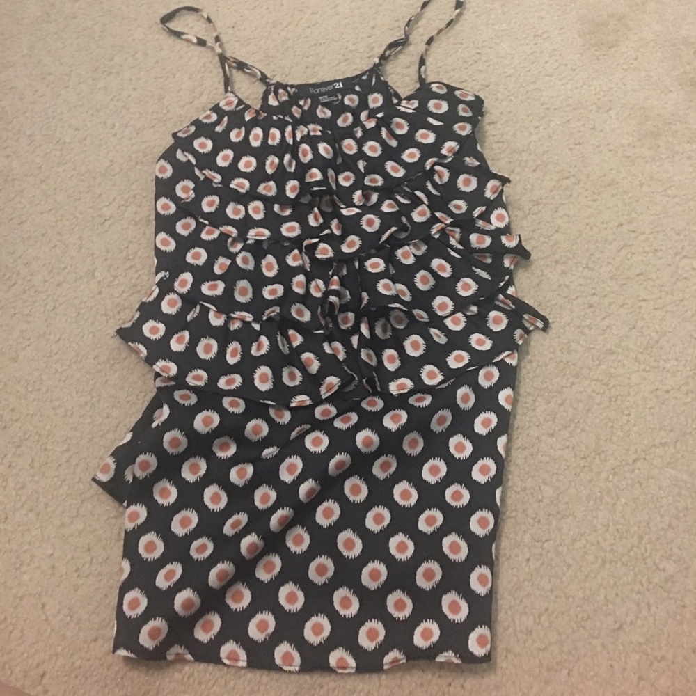 Spaghetti strap flower shirt