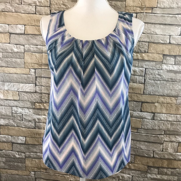 Chico's Tops - Chico's Multicolor Chevron Sleeveless Tank Size 0