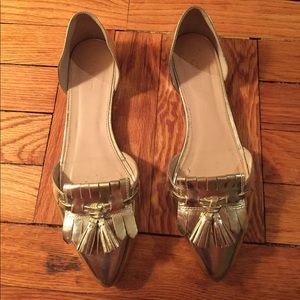 Jcrew Gold Loafers