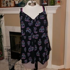 Torrid cotton sugar skull tank