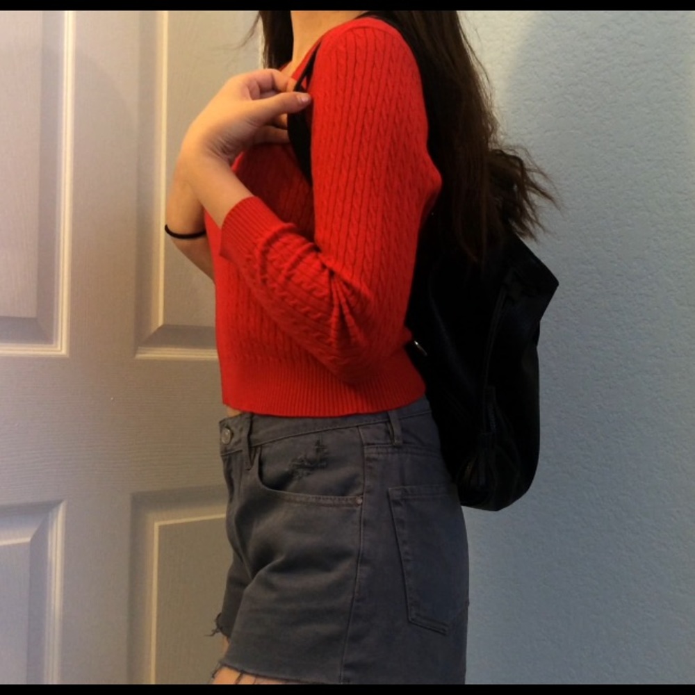 Ralph Lauren Cropped Knit Sweater