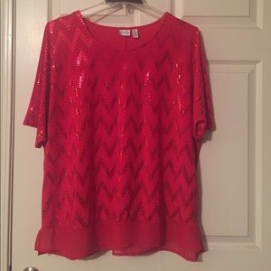 Kim Rogers 2X sequined top