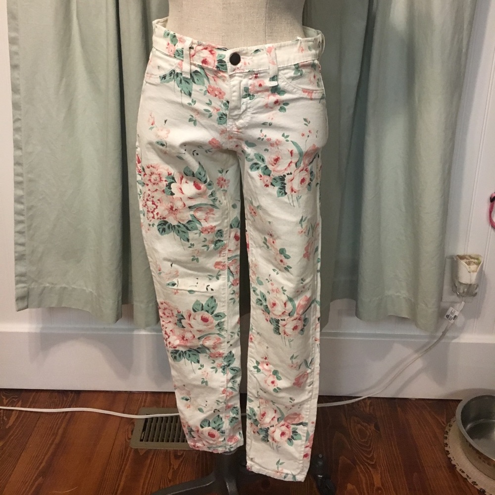 Floral jeans