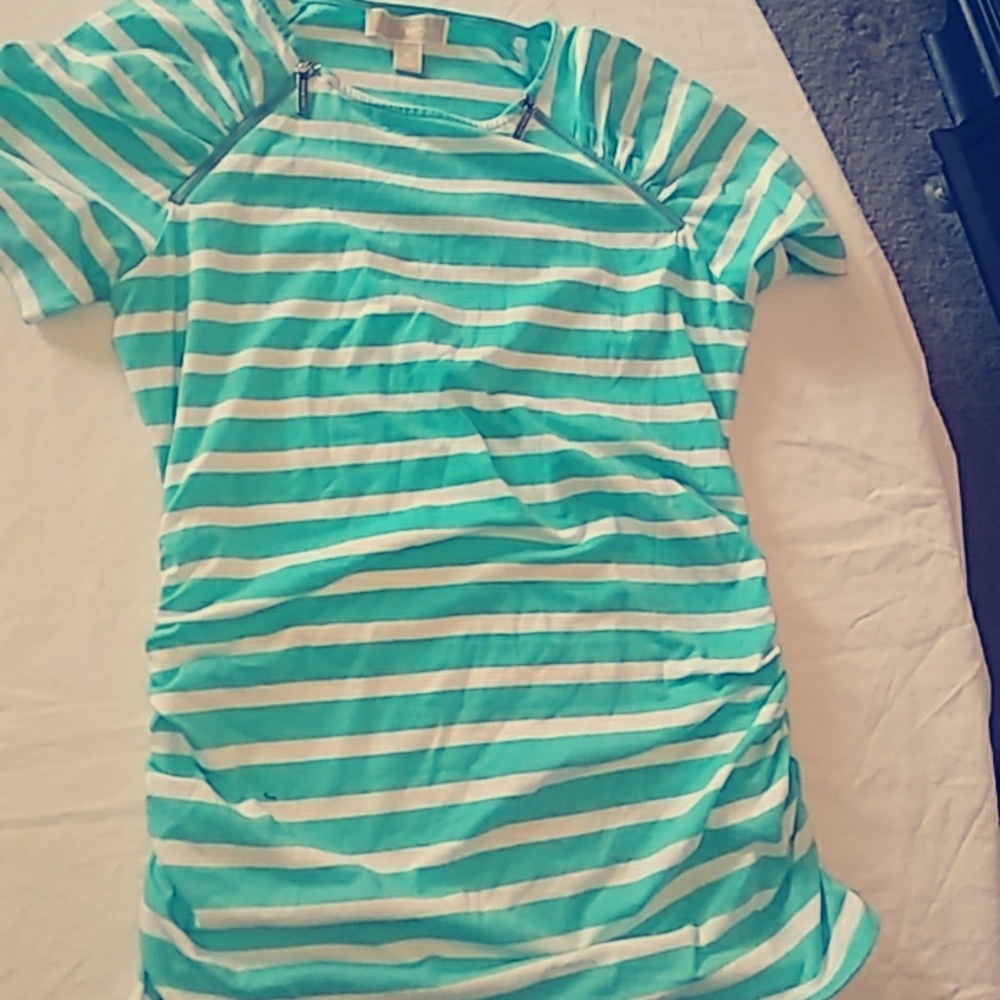 Turquoise and white Michael Kors t-shirt