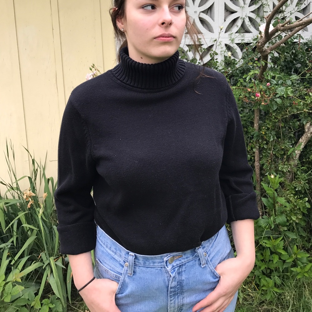 Black turtle neck
