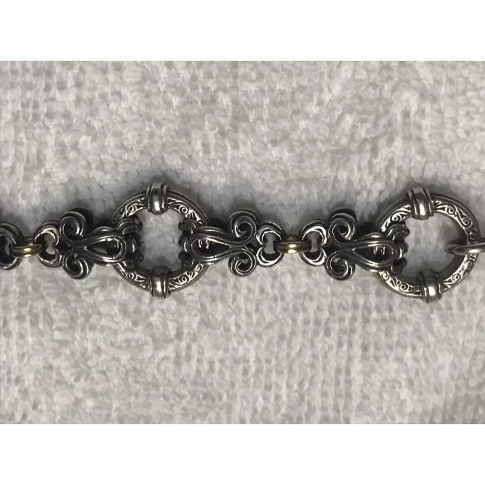 💯 KONSTANTINO SILVER&GOKD LINK BRACELET - Picture 4 of 6