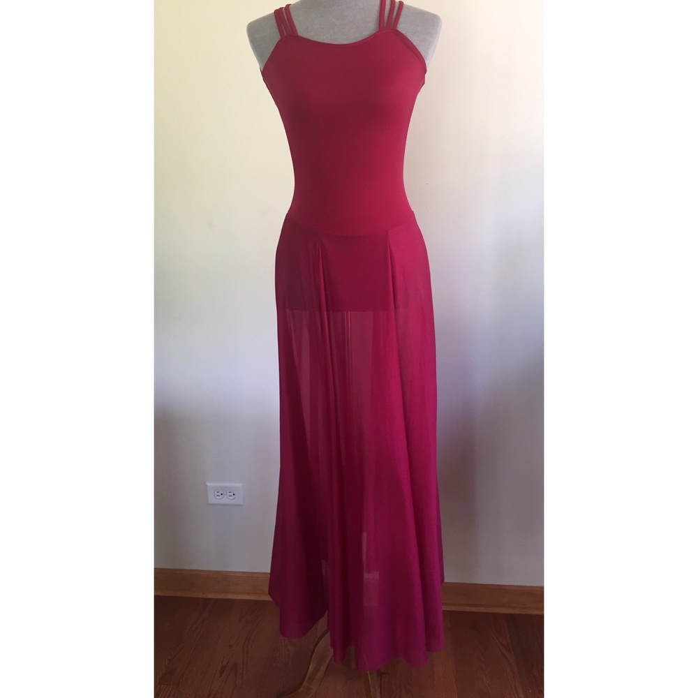 Weissmans design for dance red leotard dress