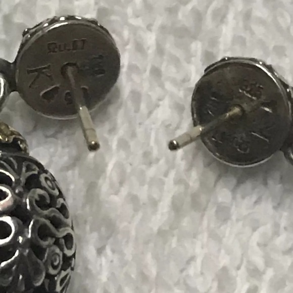 AUTHENTIC Konstantino Earrings with Gold Details - Picture 3 of 6