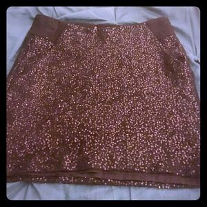 Black sequin mini skirt