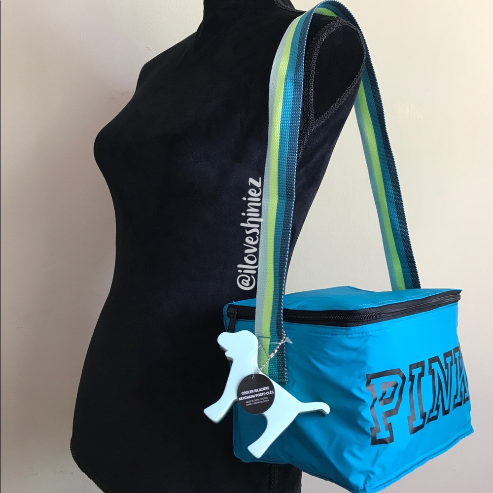 •Victoria's Secret PINK• Mini Cooler With Keychain - Picture 2 of 4