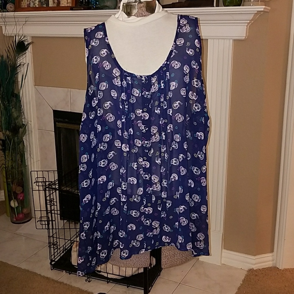 Torrid lightweight sugar skull tank