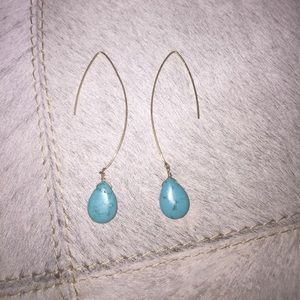 Gold and turquoise earrings