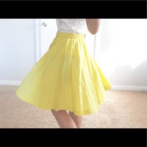 Cacharel yellow twirl skirt