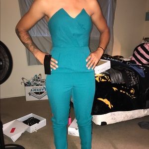 Bebe strapless jumpsuit