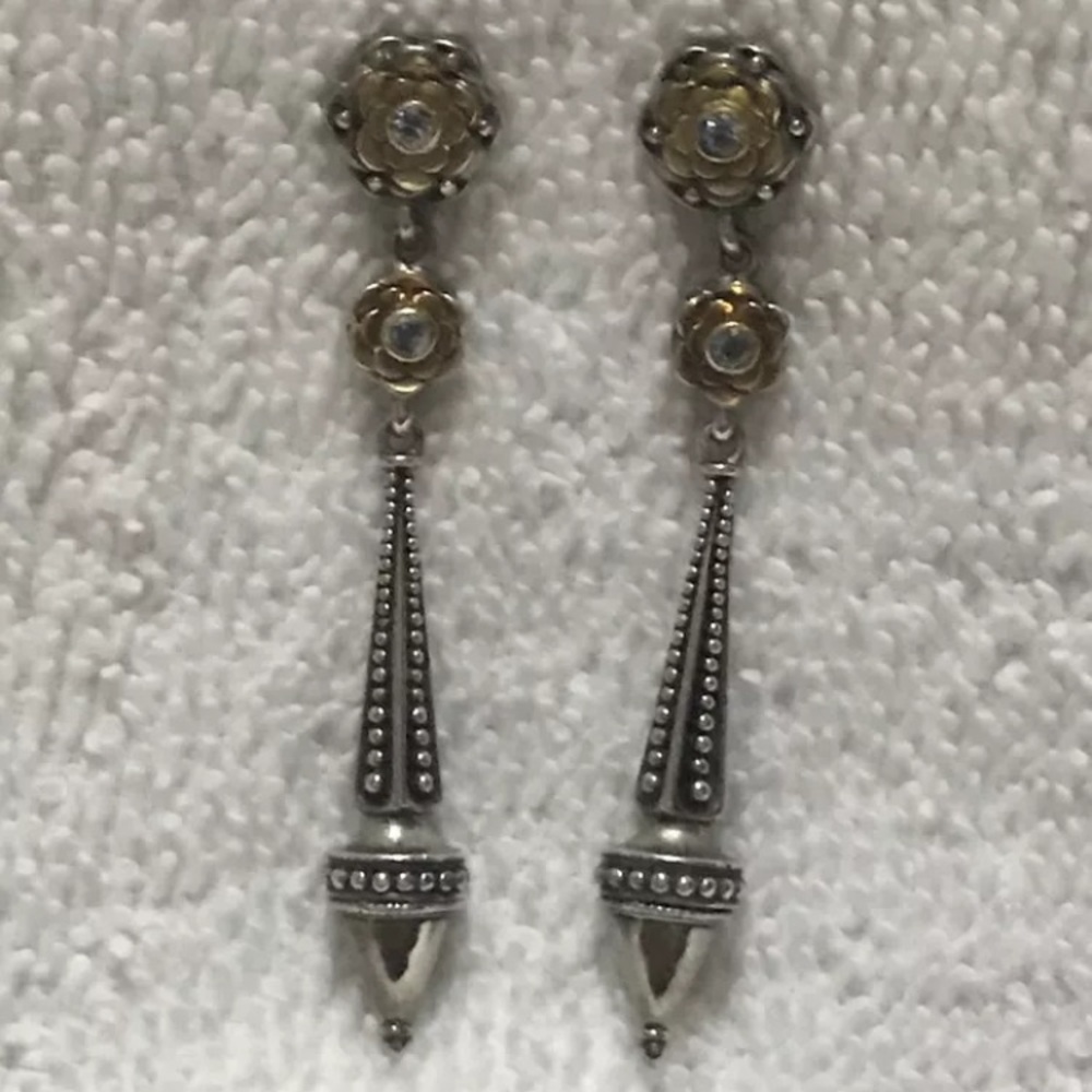 AUTHENTIC Konstantino Earrings with Blue Stone - Picture 1 of 6