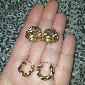 Gold Tone Earring Sets
