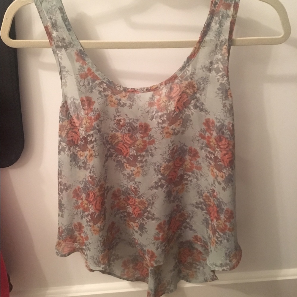 Floral Open Back Tank Top!!